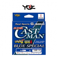 YGK SUPER CASTMAN BLUE 200M(요츠아미 슈퍼 캐스트맨 블루 SP WX8 200M 2호~3호)